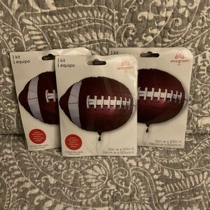New Mylar Balloons - Set of 3 Large Footballs